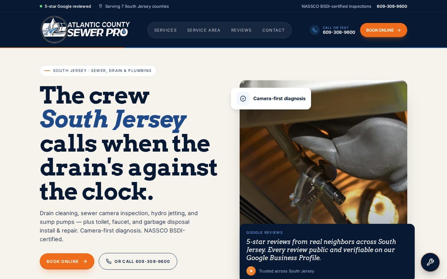 Atlantic County Sewer Pro homepage